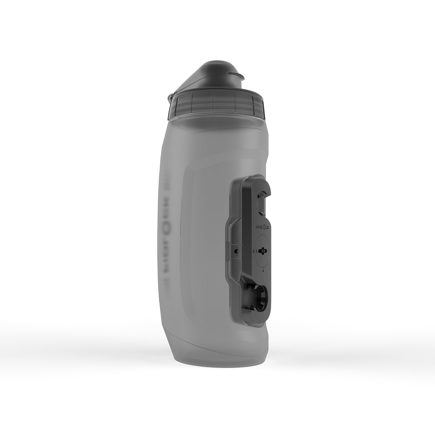 
Fidlock TWIST single bottle 590ml. - antibacterial - transparent black, FIDLOCK-logo (No Bike Base)
