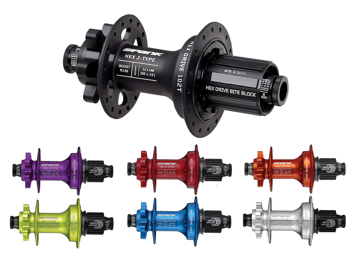 Spank Hex Drive Rear Hub Boost 12x148 Blank 32H