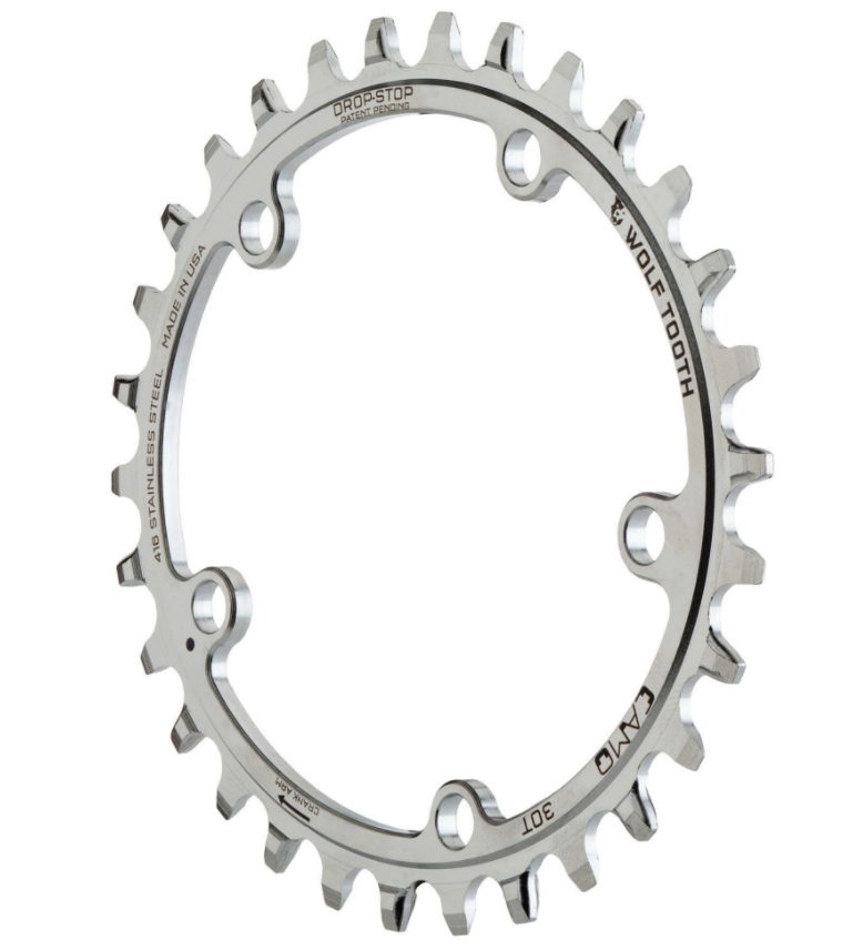 WolfTooth Camo Chainring Oval Stainless Steel