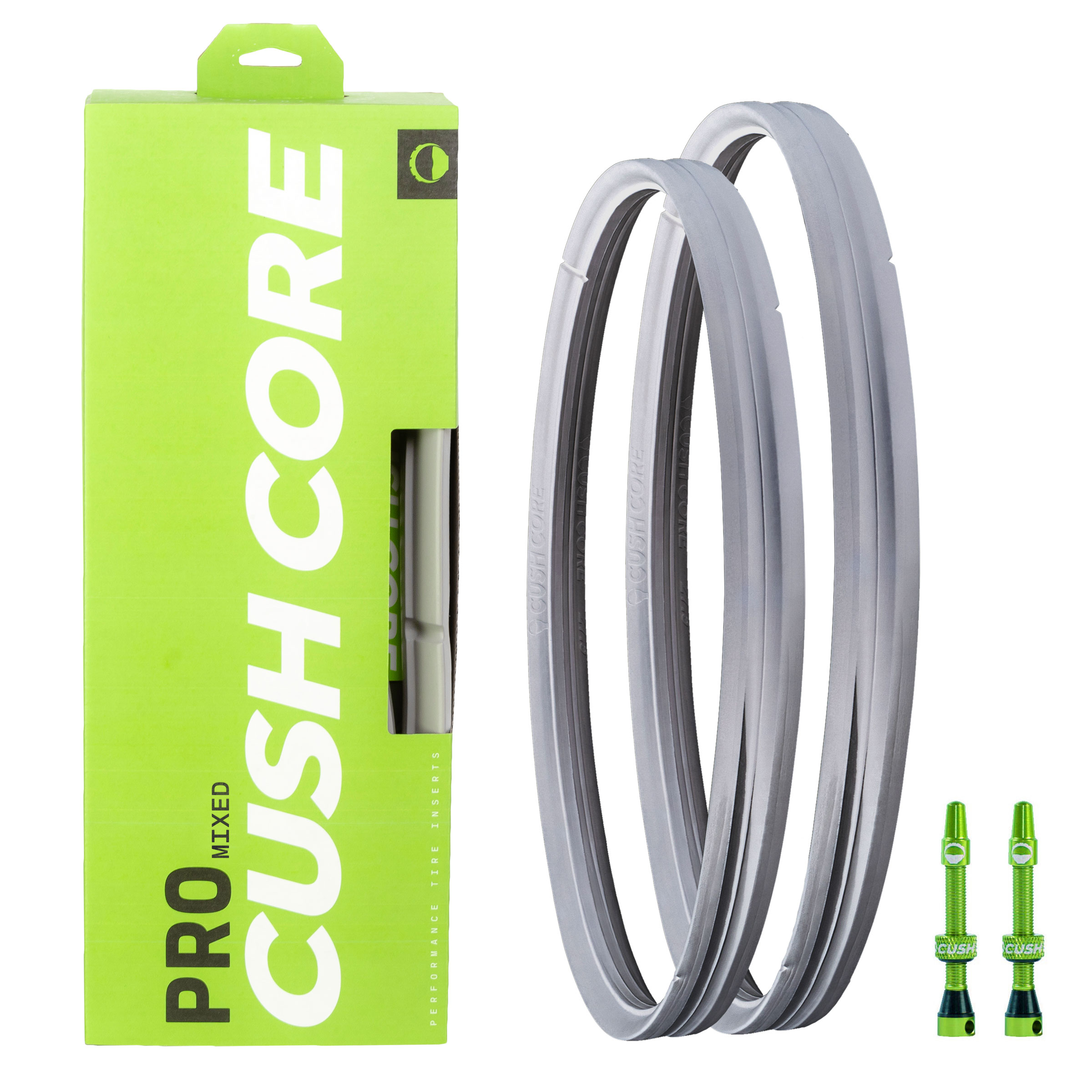
CushCore Pro Mixed / Mullet Tire Inserts Set with Tubeless valves 27.5" / 29"