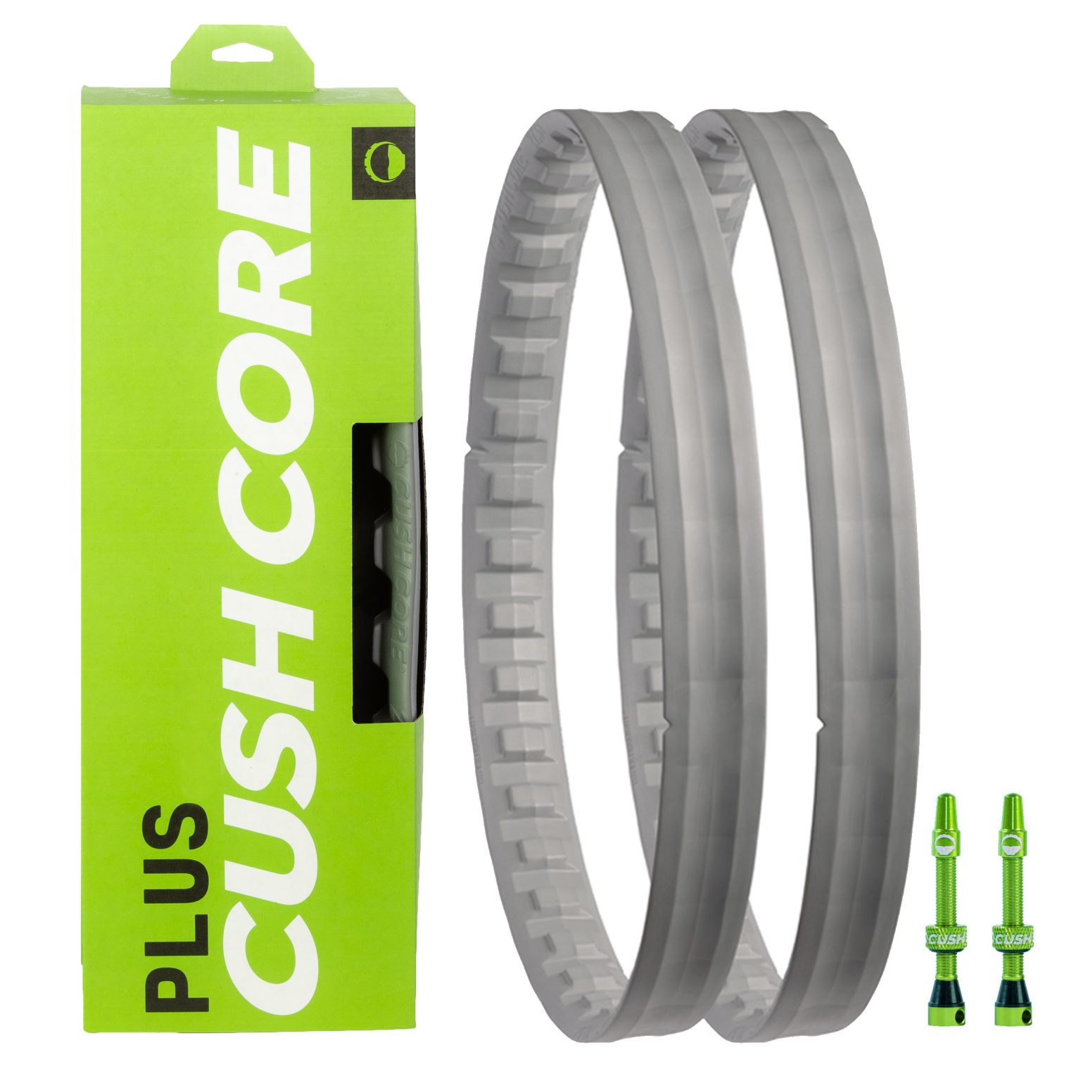 CushCore Plus Tire Inserts Set with Tubeless valves Plus Tires