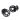 
Gusset BMX style Chain Tensioner Set 14mm Black