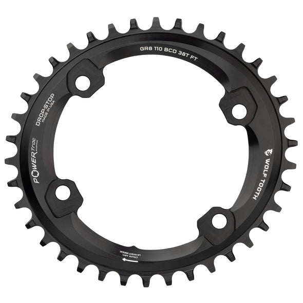 WolfTooth Drop-Stop B Chainring 110bcd Shimano GRX Asymetric Oval