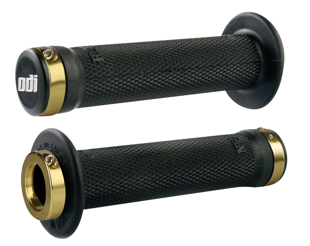 ODI Stay Strong Bmx Lock-On Black w. Gold Clamp