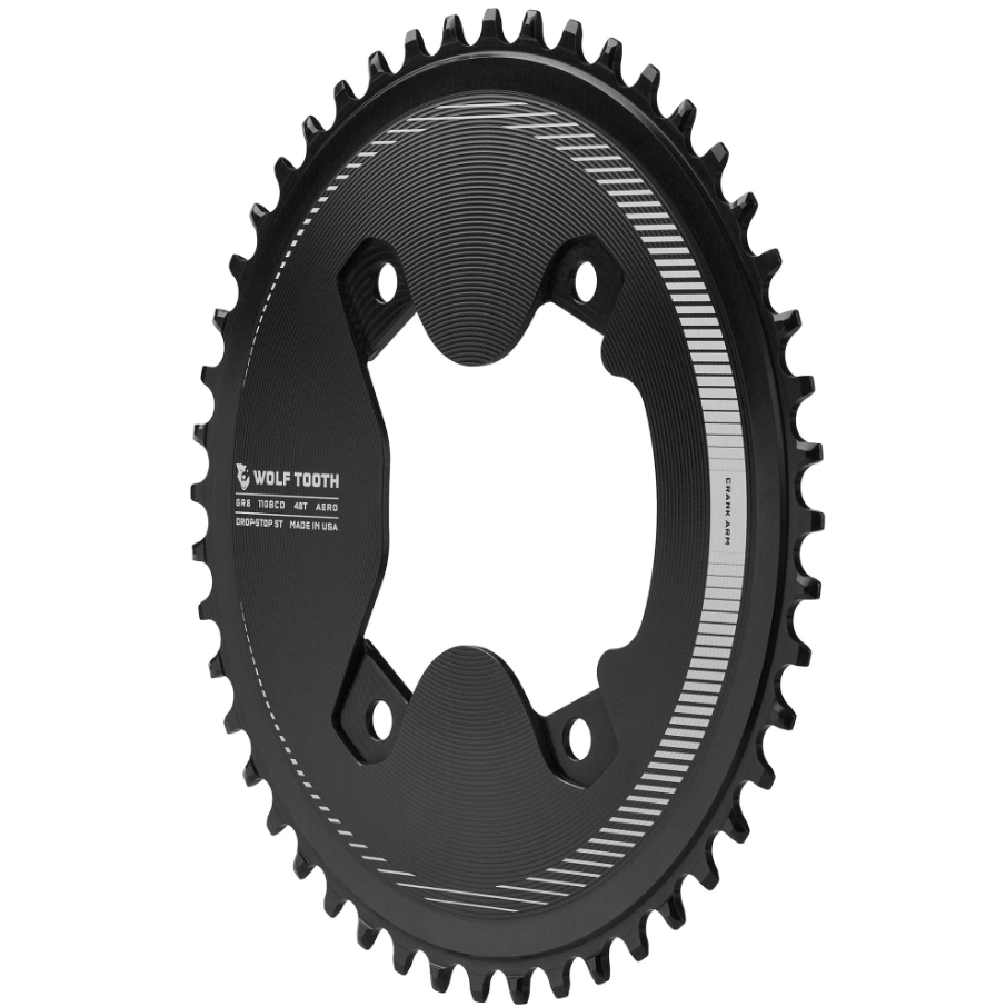 Wolf Tooth 110 BCD Asymmetric 4-Bolt Chainrings for GRX Cranks Drop-Stop ST 