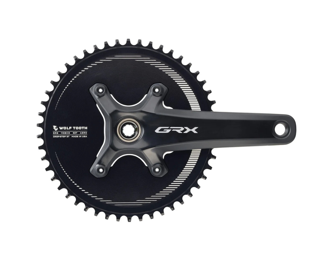 Wolf Tooth 110 BCD Asymmetric 4-Bolt Chainrings for GRX Cranks Drop-Stop ST 