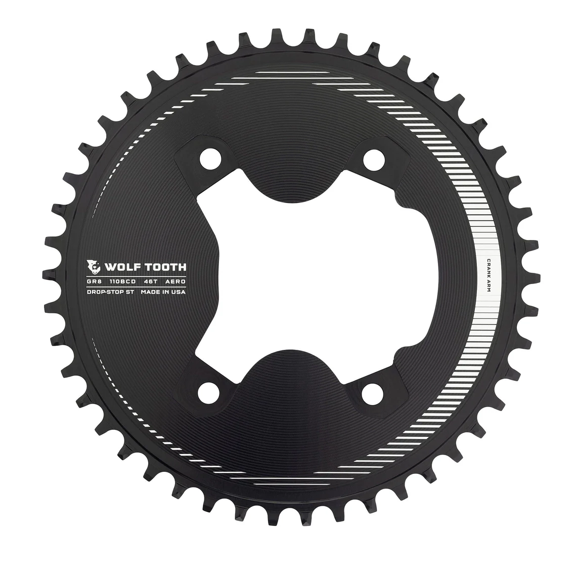 Wolf Tooth 110 BCD Asymmetric 4-Bolt Chainrings for GRX Cranks Drop-Stop ST 