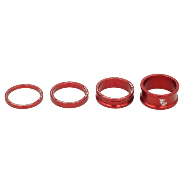 Wolf Tooth Precision Headset Spacer Kit 3, 5, 10, 15mm, Blue