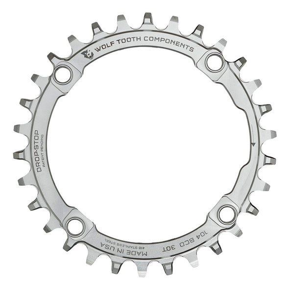 WolfTooth Drop-Stop A Chainring 104bcd Stainless Steel
