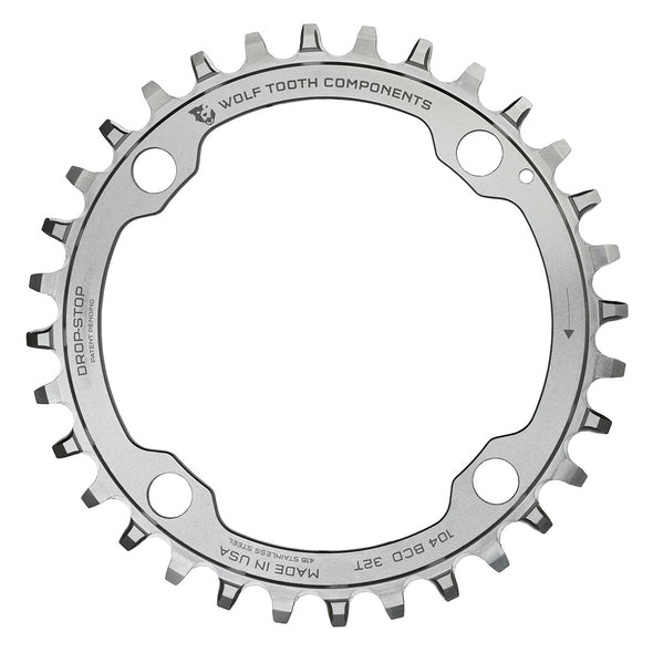 WolfTooth Drop-Stop A Chainring 104bcd Stainless Steel