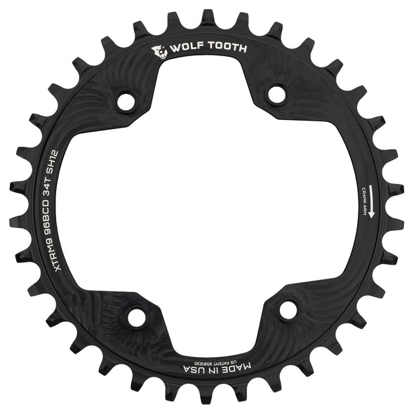 WolfTooth Dropstop ST Chainring 96bcd Shimano XTR M9000 / M9020 12sp Hyperglide+